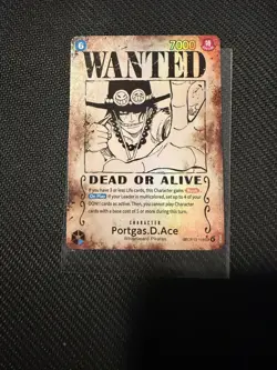 Portgas.D.Ace [Wanted] OP13-119 SEC One Piece Trading Card Game error misprint - Image 1