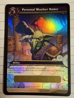 World of Warcraft TCG - Personal Weather Maker Loot Card - Unscratched - Image 1