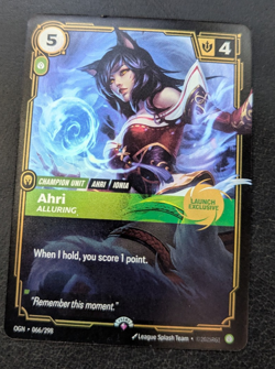 Riftbound Ahri FOIL Convention Exclusive Promo Card League of Legends TCG NM - Image 1