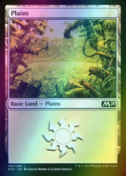 x1 FOIL Plains MTG 262/280 M20 M/NM 1x - Image 1