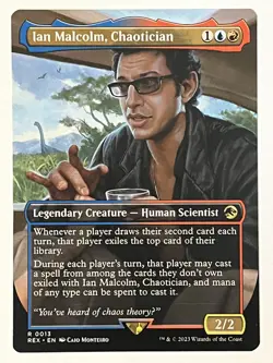Ian Malcolm, Chaotician (Borderless) Jurassic World Non-Foil MTG NM - Image 1