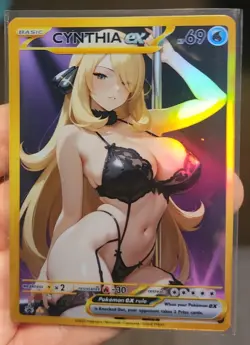 Cynthia - Anime - Waifu - Pokemon - Trainer - DIY - Full Art - Sticker - Image 3