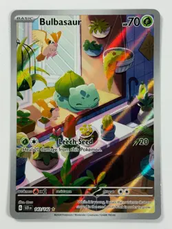 Pokemon Cards Bulbasaur 143/142 Stellar Crown Scarlet & Violet IR Holo Rare - Image 1