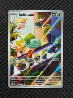 Pokemon Cards Bulbasaur 143/142 Stellar Crown Scarlet & Violet IR Holo Rare - Image 2
