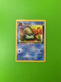 Omanyte 52/62 1st Edition Fossil Pokemon Card LP+ - Image 1