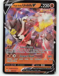 Single Strike Urshifu V 85/163 Pokemon card - Image 1