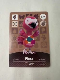 Flora 274 Amiibo Animal Crossing Nintendo Card - Image 1