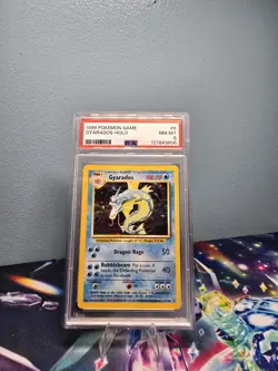 Pokemon Gyarados Holo Rare TCG card 006/102 Base Set PSA 8 - Image 1