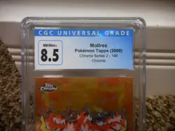 Moltres Topps Chrome cgc 8.5 NM MINT+ Pokemon card #146 Series 2 psa 2000 movie - Image 2