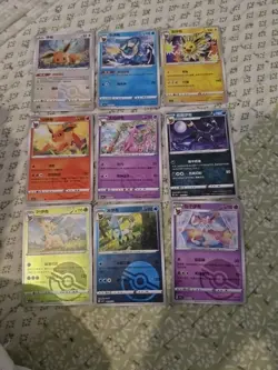 9x Pokemon Chinese Gem Pack 2 CBB2C Eevee Evolution 18 Poke Ball Card bundle - Image 1