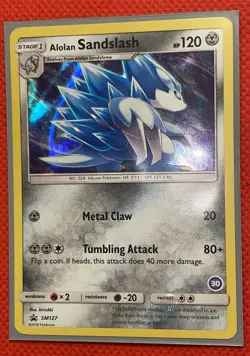 Pokemon Card Promo #SM127 - ALOLAN SANDSLASH (holo-foil) - NM VF - Image 1