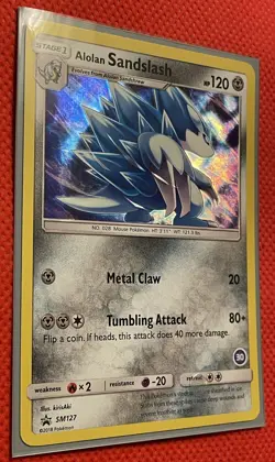 Pokemon Card Promo #SM127 - ALOLAN SANDSLASH (holo-foil) - NM VF - Image 2