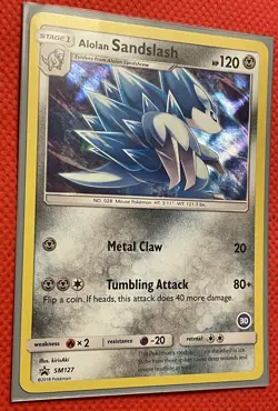 Pokemon Card Promo #SM127 - ALOLAN SANDSLASH (holo-foil) - NM VF - Image 3