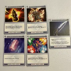 Chaotic TCG Battlegear Lot (5 Uncommon Cards) - Mixed Battlegear Set - Image 1
