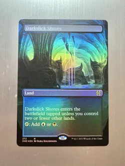 Darkslick Shores - 372 - MTG: Phyrexia: All Will Be One - Rare -Borderless -FOIL - Image 1