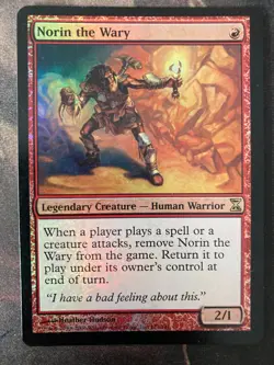 *** FOIL TIME SPIRAL Norin the Wary *** EX-NM Clean! - DUTY FREE - Magic MTG - Image 1
