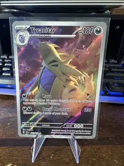 Pokemon TCG Tyranitar Scarlet & Violet Paldea Evolved 222/193 Illustration Rare - Image 1