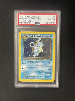 Pokemon Dark Blastoise Team Rocket 1st Edition Holo Rare #3 PSA 8 - Image 1