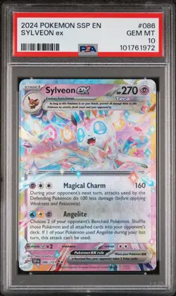 2024 POKEMON SSP EN-SURGING SPARKS #086 SYLVEON EX PSA 10 - Image 1