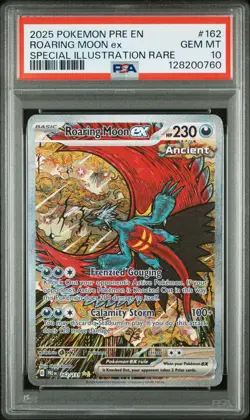 2025 POKEMON PRE EN-PRISMATIC EVOLUTIONS #162 ROARING MOON EX PSA 10 - Image 1