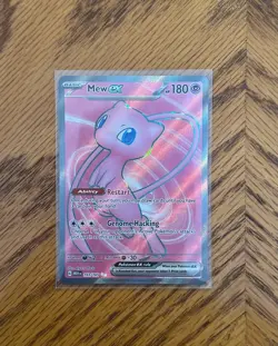 Mew ex 193/165 Sv: Scarlet & Violet 151 Full Art Holo Pokemon TCG Near Mint NM - Image 1