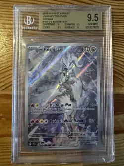 2025 Pokemon JTG Journey Together #167 N's Reshiram BGS GEM MINT 9.5 PSA 10 - Image 2