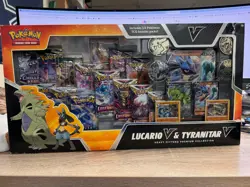 Pokemon TCG Lucario V & Tyranitar V Heavy Hitters Premium Collection NEW Sealed - Image 1