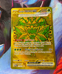 Pokemon Prismatic Evolutions Teal Mask Ogerpon EX Holo Secret Rare Gold 177/131 - Image 1