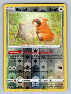 Bidoof 111/159 Reverse Holo Crown Zenith NM Pokemon TCG - Image 1