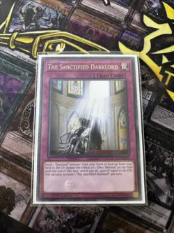 Yugioh TCG - The Sanctified Darklord - FLOD-EN075 - 1st Edition - NM/LP, Trap - Image 1