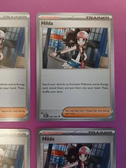 Pokemon Playset White Flare Hilda 084/086 (4) Trainer Supporter Cards Playset x4 - Image 4
