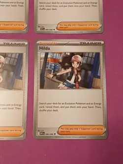 Pokemon Playset White Flare Hilda 084/086 (4) Trainer Supporter Cards Playset x4 - Image 5