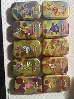 Pokemon 151 TCG Display EMPTY Mini Tins W/ Coin And Art Card - Image 3