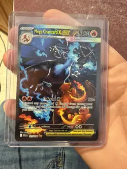 Pokemon Card Phantasmal Flames Mega Charizard X ex 125/094 SIR NM - Image 3