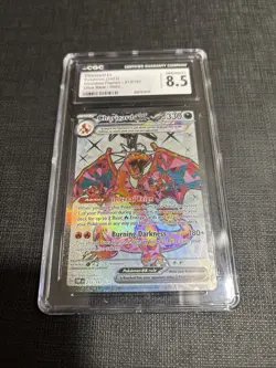 Charizard EX Obsidian Flames 215/197 Near Mint CGC 8.5 Pokemon Card Graded Slab - Image 1