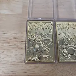 Set Of 5 23K Gold Plated Pokemon Card Vtg 1999 Burger King - Image 2