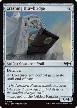 Crashing Drawbridge #316 | NM | Tarkir Dragonstorm Commander TDC Magic MTG - Image 1