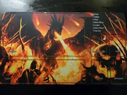 MTG Playmat | Dragon Fire Playmat | With ZONES! - Image 1