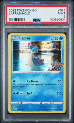 2022 POKEMON GO #23 LAPRAS HOLO PSA 9 - Image 2