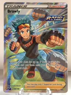 Pokemon Brawly 188/198 Chilling Reign Sword & Shield FULL ART TRAINER - Image 2