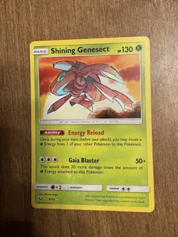 Pokemon TCG Shining Genesect from Shining Legends Card 9/73 - Image 1