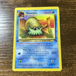 Omanyte 1st Edition 1999 Fossil Set 52/62 Pokemon Trading Card Game - Image 1
