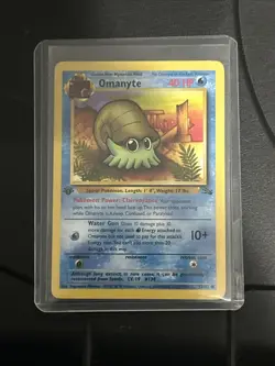 1st Edition Omanyte 52/62 Fossil Non Holo WoTC Pokemon Trading Card Game 1999 LP - Image 1