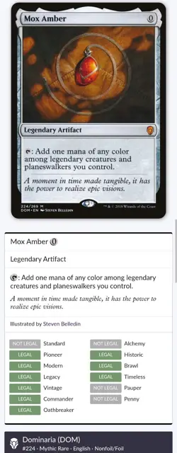 Mox Amber ~ Dominaria DOM ~ Light Play ~ English ~ MTG Magic - Image 4