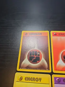 LP/MP Pokemon Base Set Complete Energy Card Lightning Fire Water Psychic 101/102 - Image 2