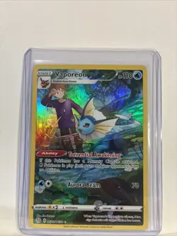2022 Pokemon SWSH Brilliant Stars Vaporeon Trainer Gallery Holo #TG02/TG30 - Image 2