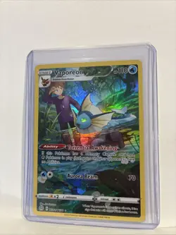 2022 Pokemon SWSH Brilliant Stars Vaporeon Trainer Gallery Holo #TG02/TG30 - Image 3