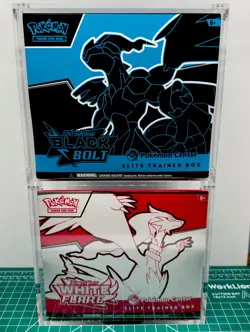 Pokemon Center Black Bolt & White Flare ETB’S With Acrylic Cases : Sealed ?? - Image 1