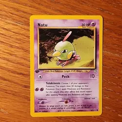 Pokemon TCG - Natu 67/111 1st Edition - WOTC Neo Genesis - LP - Image 1