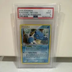 2006 Pokemon EX Crystal Guardians Blastoise Reverse Holo #14/100 PSA 9 - Image 1